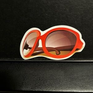 RED SUNGLASSES STICKER